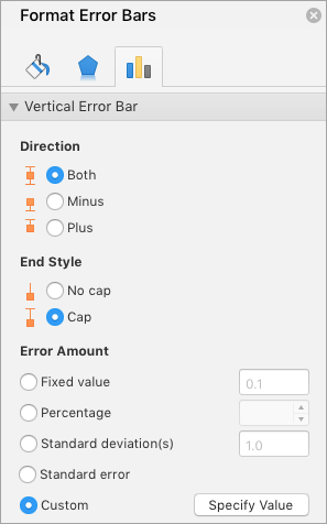 mac excel format error bars for one point